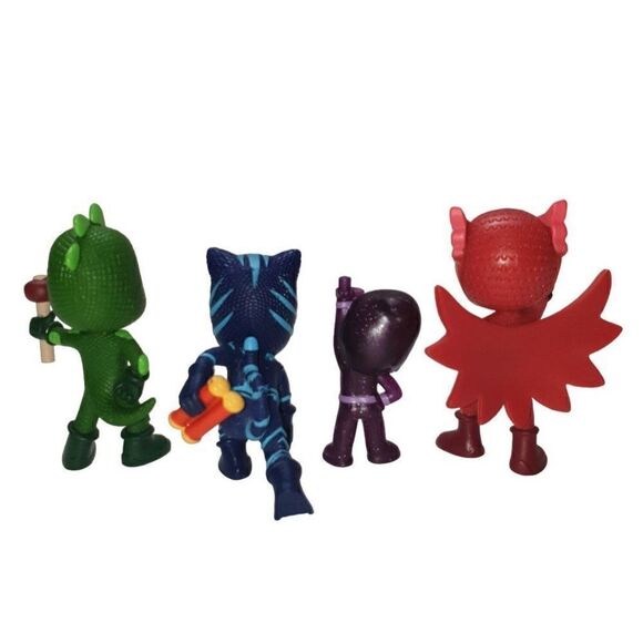 PJ Masks Collectible Figures 4 Piece Deluxe Set 3.5" Bundle NWOT 2 - Picture 3 of 4